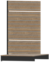 Rozšíření modulu gondoly 1000 slatwall dřevodekor/antracit