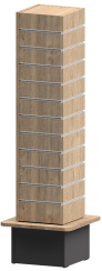 Otočný stojan slatwall dřevodekor/antracit