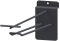 Dvojitý ocelový hák do slatwallu s cenovkou 200 mm, tmavě šedý